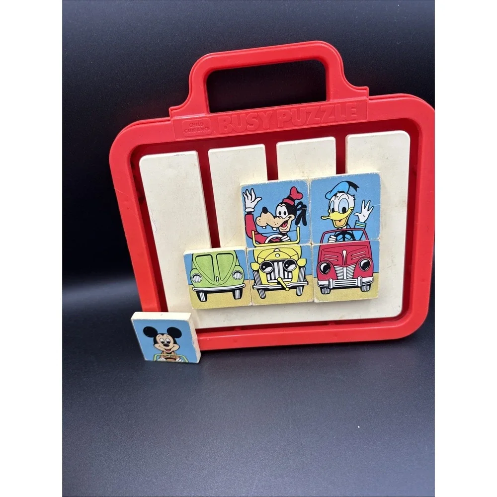 Vintage Child Guidance Mickey Goody Donald Busy Puzzle 1979